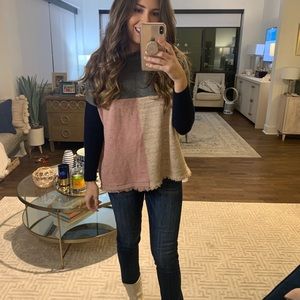 Multicolor sweater colorblock